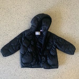 Zara boys quilted black jacket 3-4t